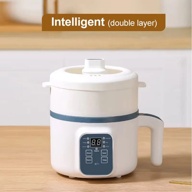 Compact Electric Rice & Hot Pot Cooker (2-in-1)