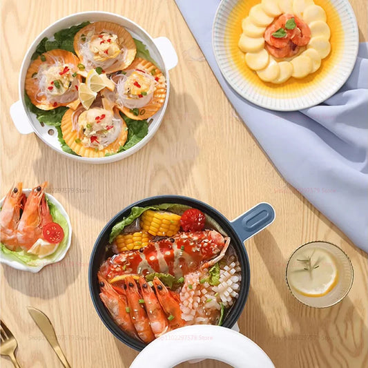 Compact Electric Rice & Hot Pot Cooker (2-in-1)