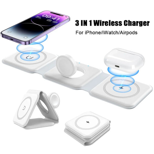 3-in-1 Foldable Magnetic Wireless Charger