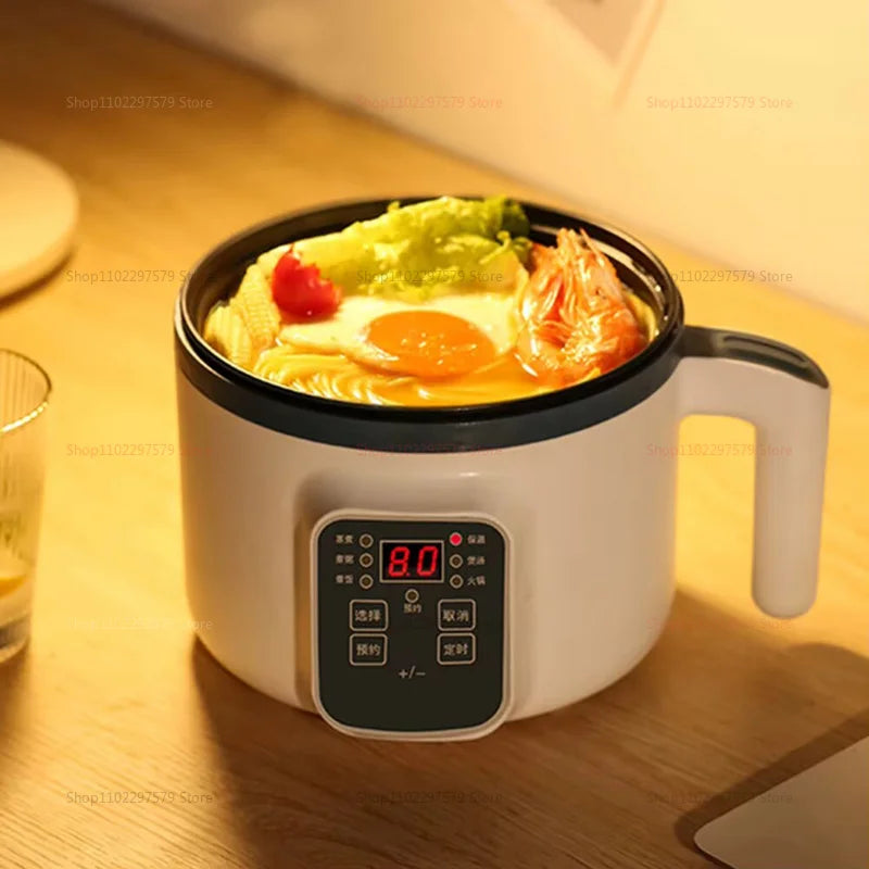 Compact Electric Rice & Hot Pot Cooker (2-in-1)