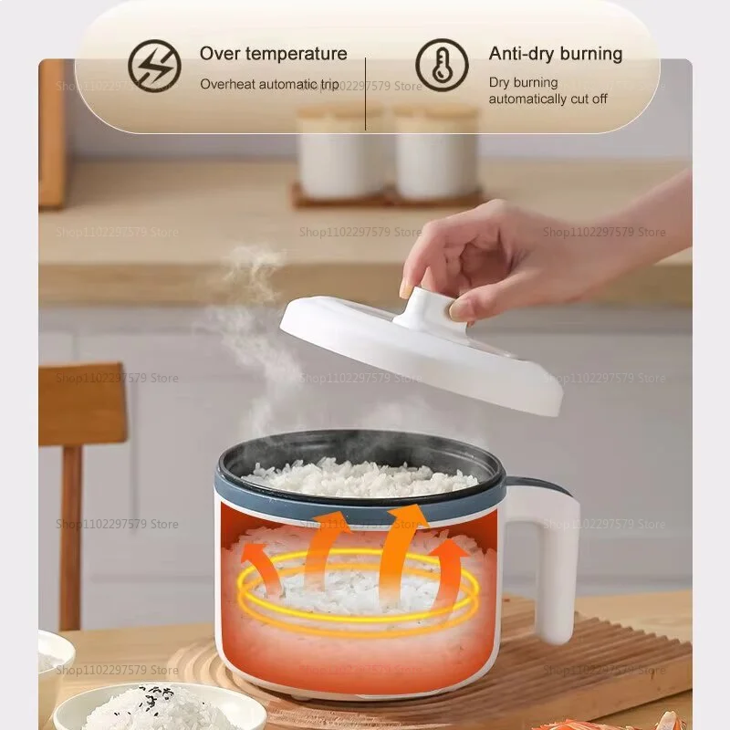 Compact Electric Rice & Hot Pot Cooker (2-in-1)