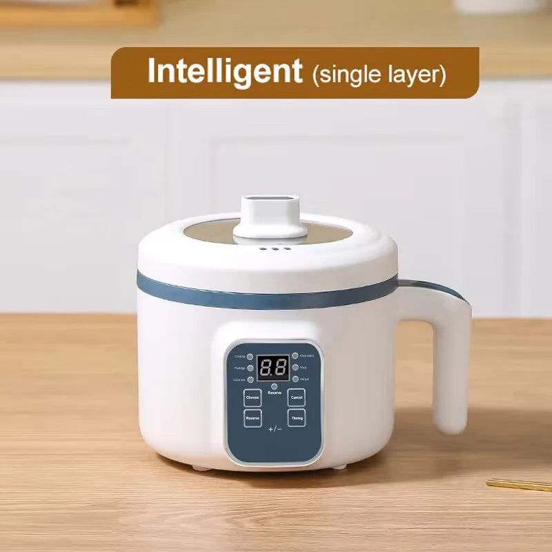 Compact Electric Rice & Hot Pot Cooker (2-in-1)