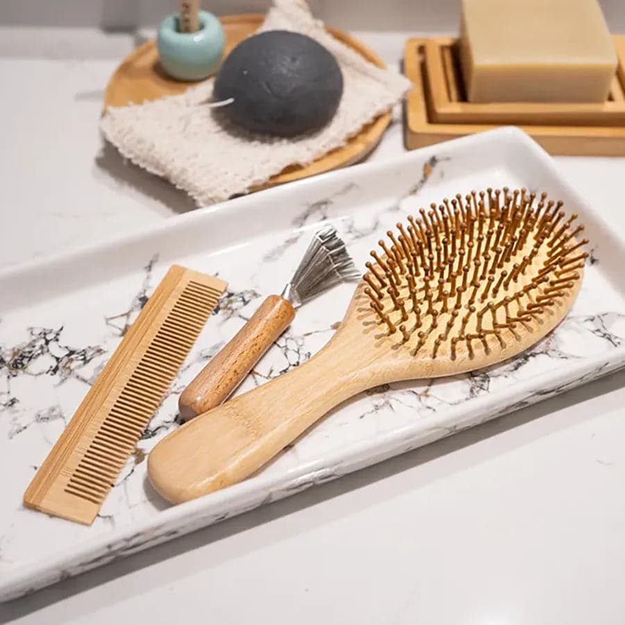 Bamboo Hair Brush Set – Natural Scalp Care-4
